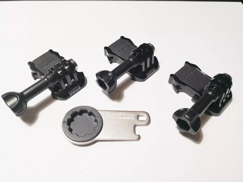 3 X Genuine GoPro Mounting Buckle Mount Clip+Trump Screw Hero 10/9/8/7/6/5/4/3