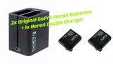 Genuine GoPro Hero4 Dual Battery Charger+2xBattery Hero 4 Black / Hero 4 Silver