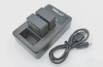 2x Genuine GoPro Hero3+/hero 3 Battery + 3-hole charger(OEM)