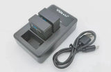 2x Genuine GoPro Hero3+/hero 3 Battery + 3-hole charger(OEM)