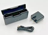 2 x Genuine GoPro Hero12/11/10/9 Batteries + 1 x 3 Ports DEMI Battery Charger