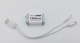 9v Lithium Rechargeable Battery 9volt Li-ion + USB charging Cable
