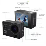 New DEMi Action Camera HD Waterproof LCD WiFi Compatible GoPro Accessories
