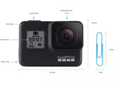 GoPro HERO7 Black AC Camera 4K HD 12MP Live Streaming Stabilisation With Shorty