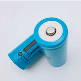 2pcs 26650 Batteries 3.7V Rechargeable Battery Button Top